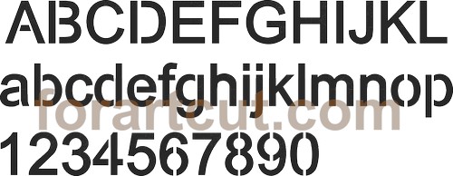 dxf files for cnc - laser font